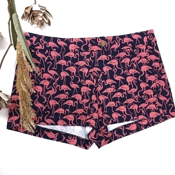 J. Crew Navy Pink Flamingo Shorts Size 4 - Picture 4 of 11